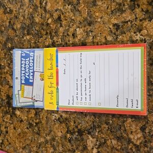 Notepads and school envelopes